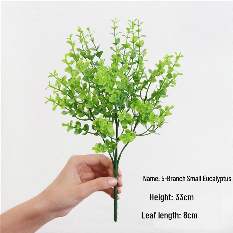 Artificial Green Plant Bundle: Decorative Plastic Grass, Water Grass, Plastic Flower, and Fern.