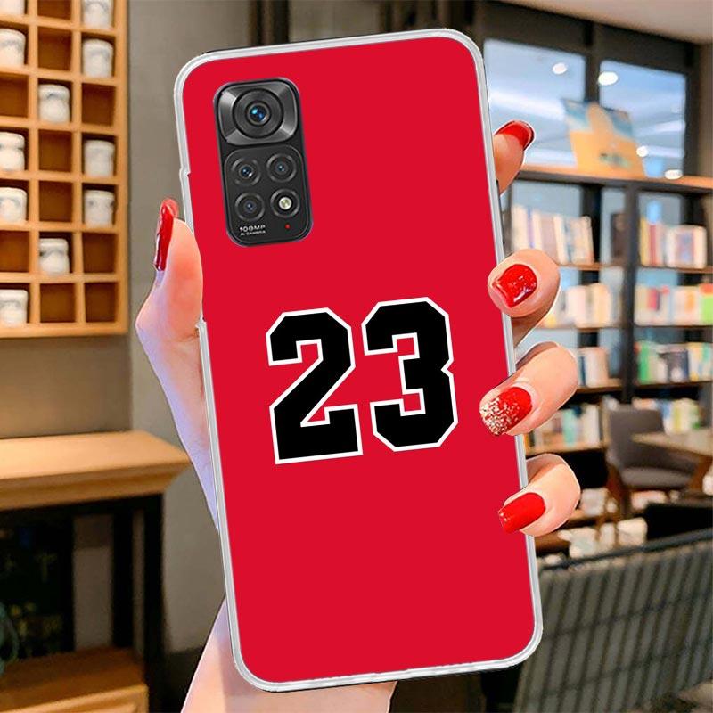 Basketball 23 24 8 Number Cover Phone Case For Xiaomi Redmi Note 15 14 13 12 11 10 Pro Plus 14S 12S 11S 11T 11E 10S Soft Fundas