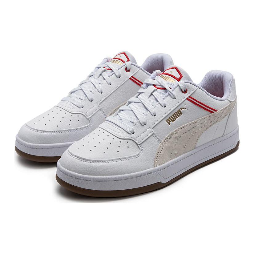 PUMA Slip Resistant Durable Low Top Skate Shoes Unisex sneaker White Beige 392487-01