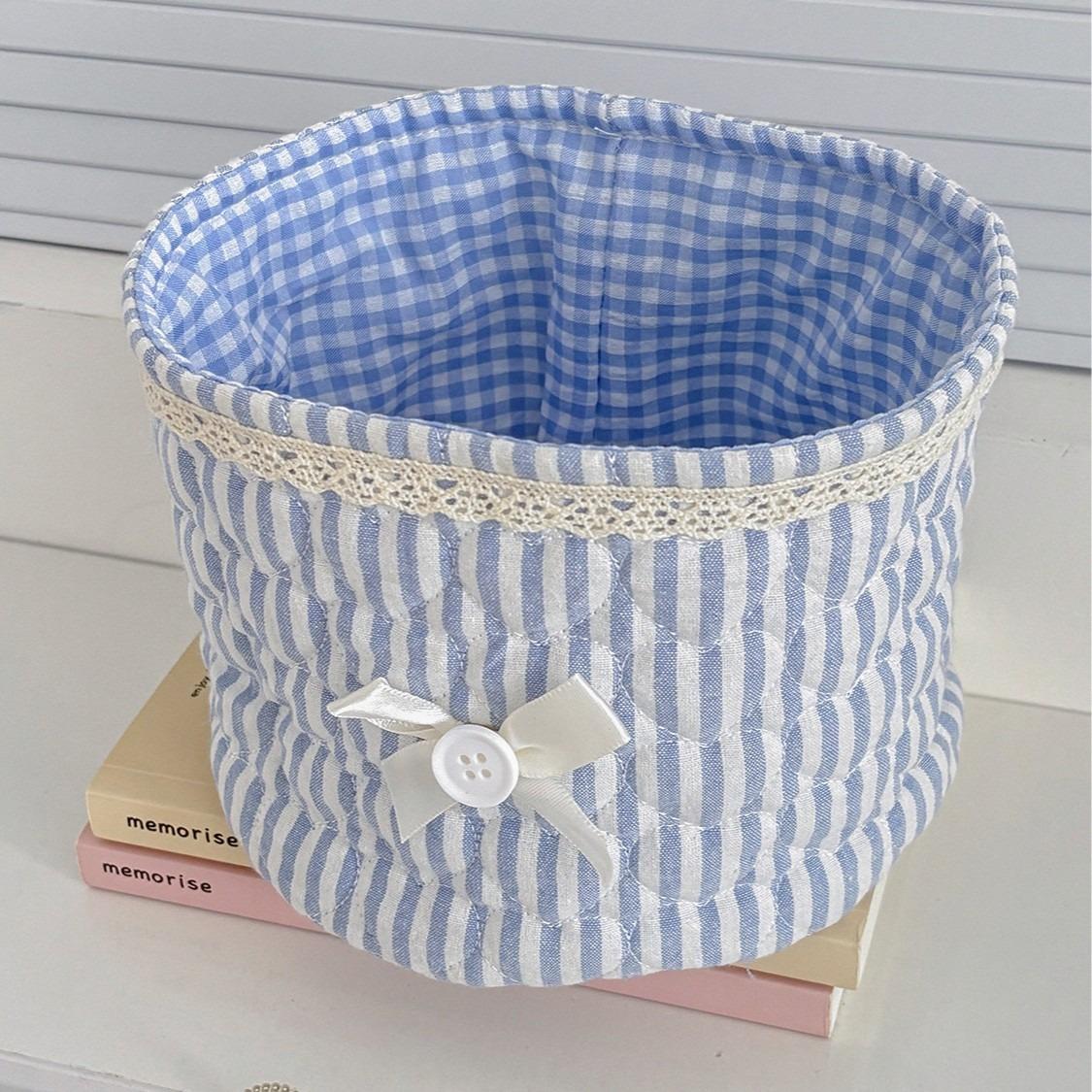 Cross-border sweetheart lace cylinder storage blue new handmade ballet girl heart desktop sundries sorting storage box