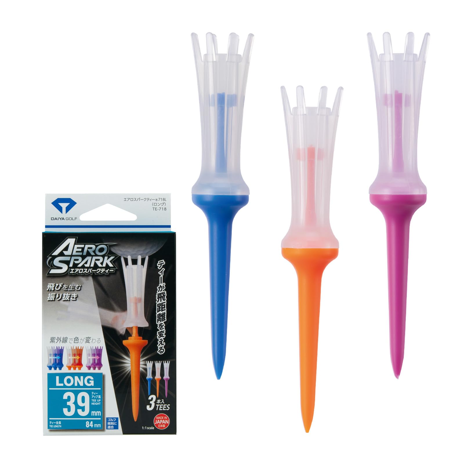 

DAIYA GOLF Aero Spark Tee, Длинная, Прозрачная, TE-718