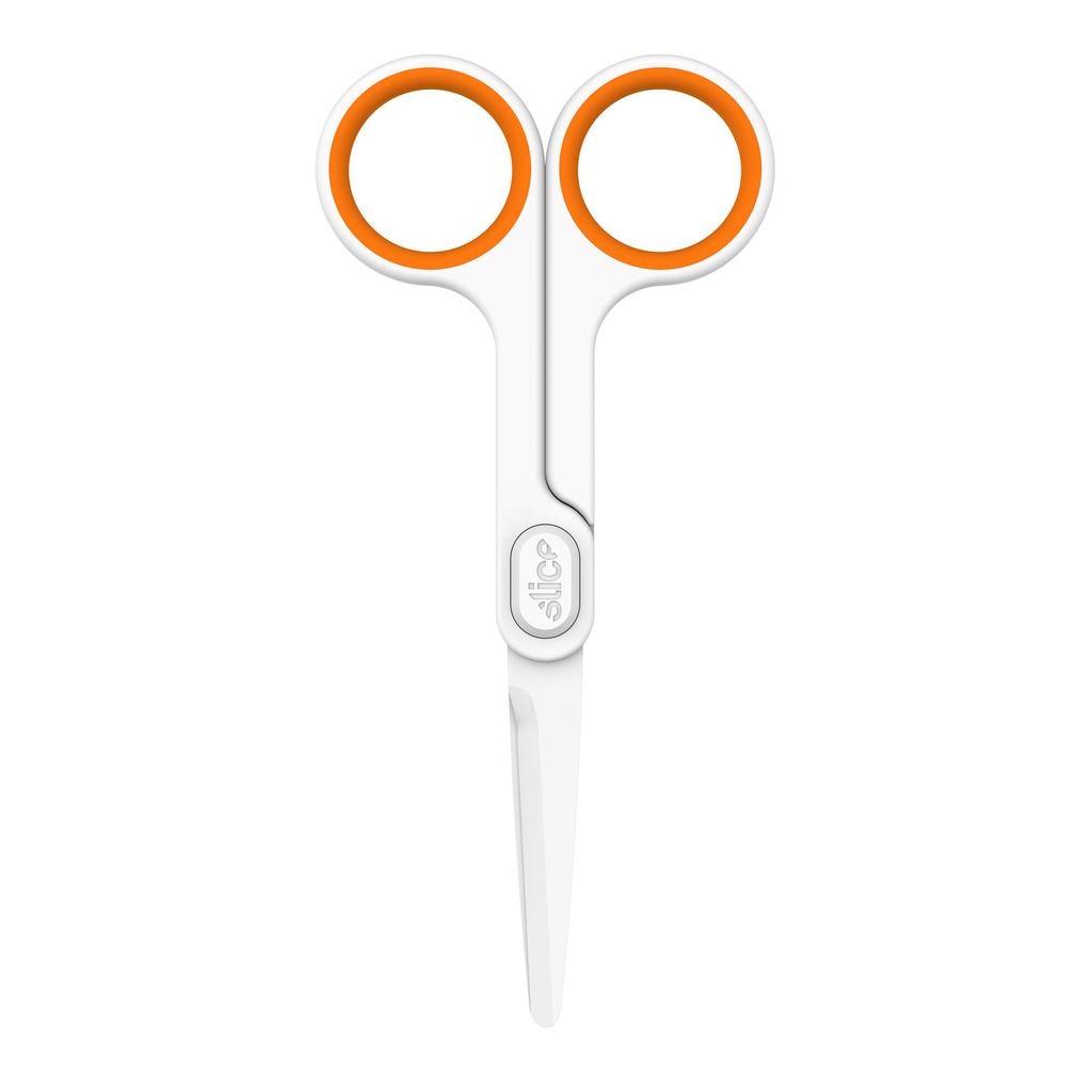 Slice Compact Ceramic Scissors White Orange 10544 Body Handle