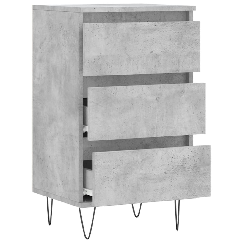 Vidaxl Komoda, Szarość Betonu, 40X35X70 Cm, Materiał Drewnopochodny
