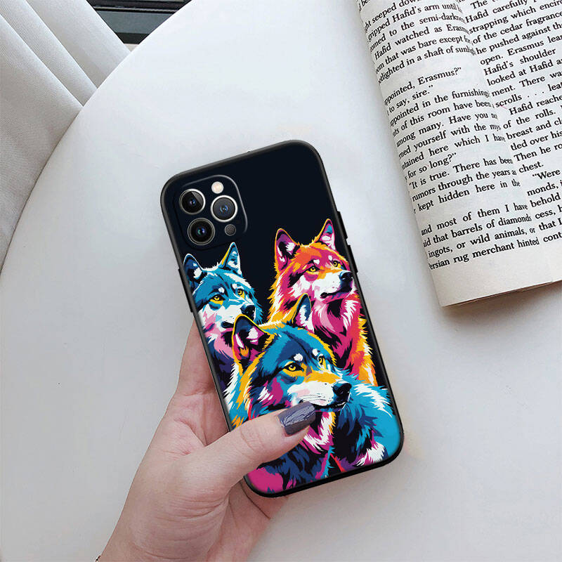 MH148 Animal Wolf Phone Shell Case for iPhone 7 8 11 12 13 14 15 16 17 16E XS Pro Max XR X SE Air