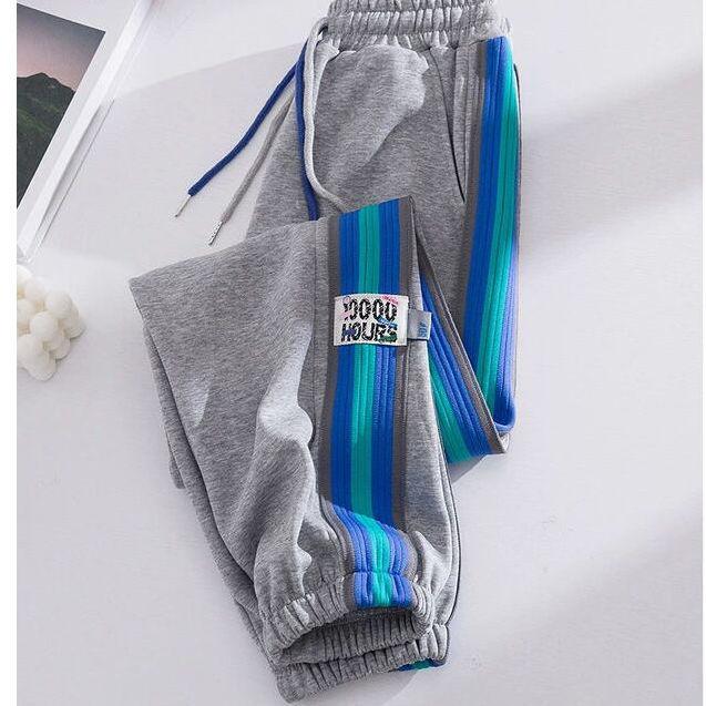 

Весна-лето женские повседневные спортивные женские повседневные укороченные брюки с высокой талией модные брюки XL серый