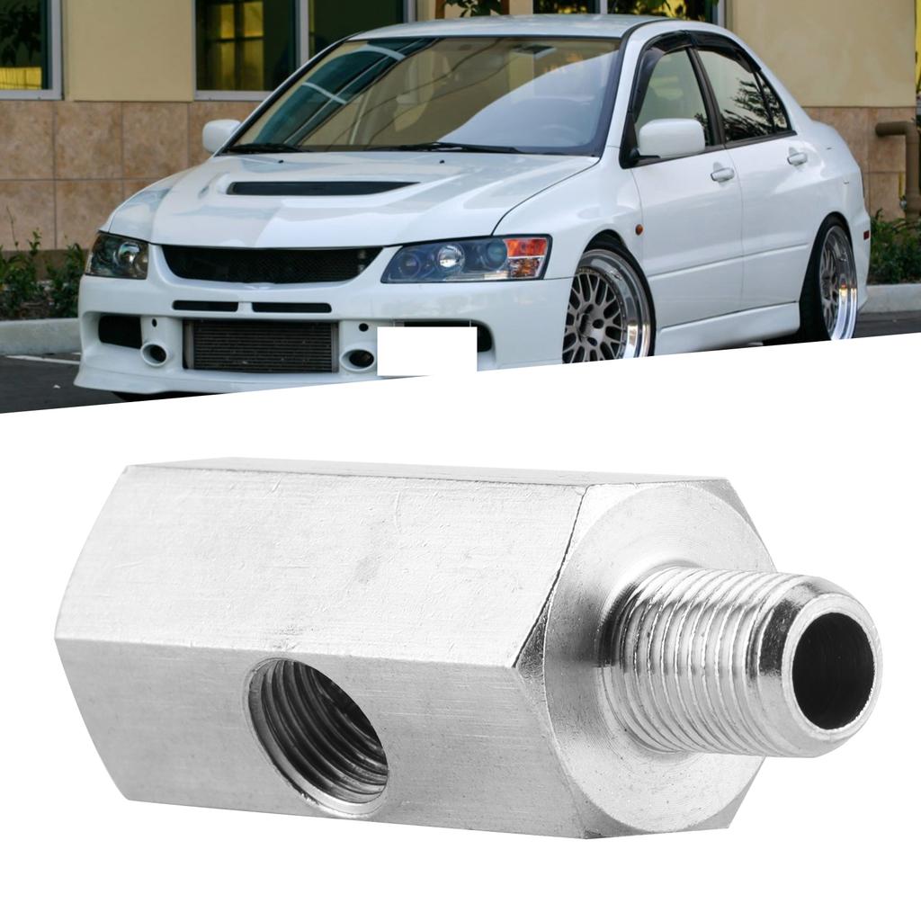 Oil Pressure Sensor Adapter NPT Tee Male to Female1/8in to M10x1.0 Turbo Supply Line Gauge Fitting Oil Pressure Sensor Adapter