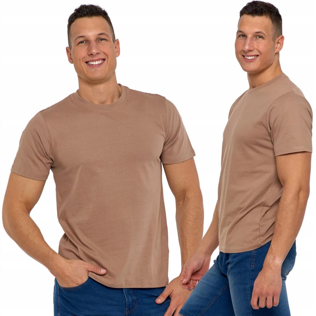 T-Shirt Men's Cotton Short Sleeve Classic Soft MORAJ L MOCCA