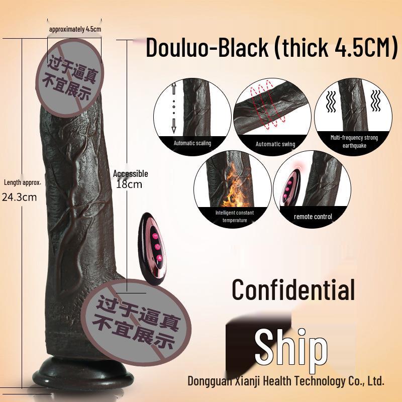 Realistic Telescopic Vibrating Dildo for Women - Adult Sex Toy
