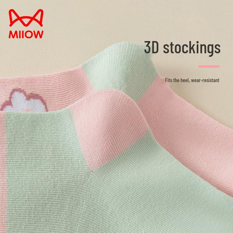 Mao Ren Girls' Thin Cotton Cartoon Mid-Calf Socks