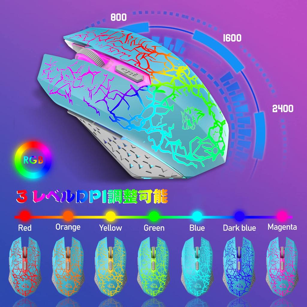 Gaming Tastatur und Maus RGB 4000mAh Sehr leise Kompatibel mit Japanischer Bedienungsanleitung im Set enthalten, Tenkeyless, Kabellos, 60% Kabellos, Dünn,