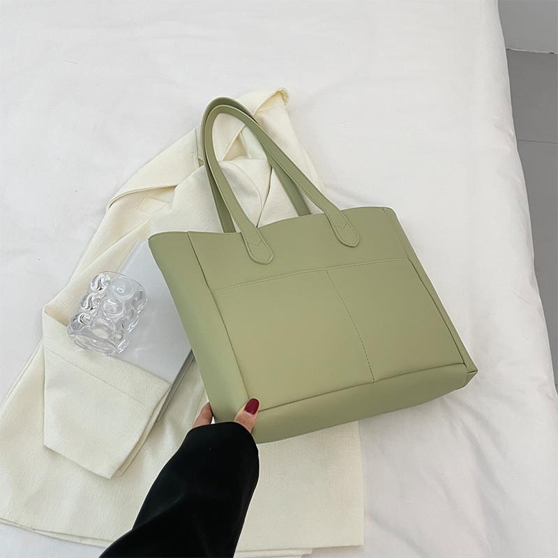 Stylish Large-capacity Street Fashion Tote Bag Pu Leather Shoulder Handbag