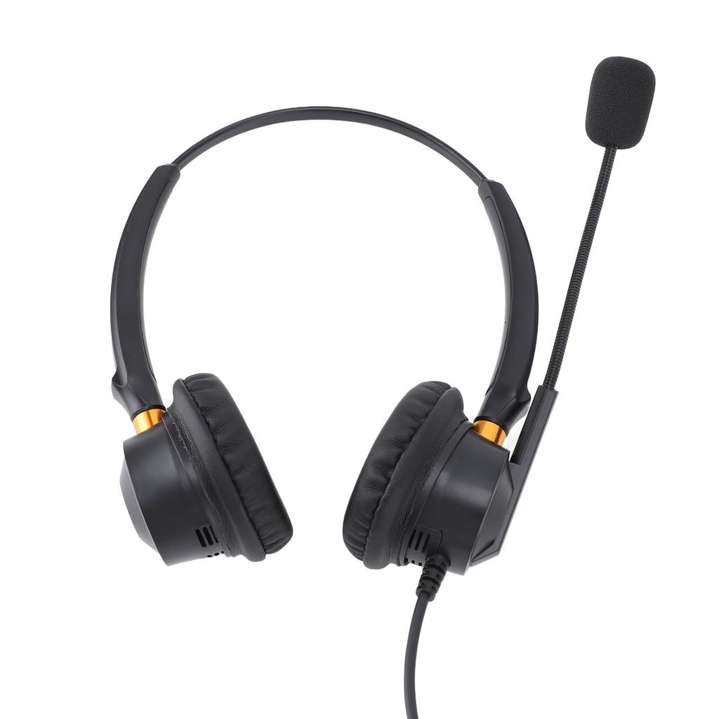 Telefonheadset USB-kontakt Justerbar högtalarvolym Kundtjänsthörlurar med mikrofon för VOIP-telefon