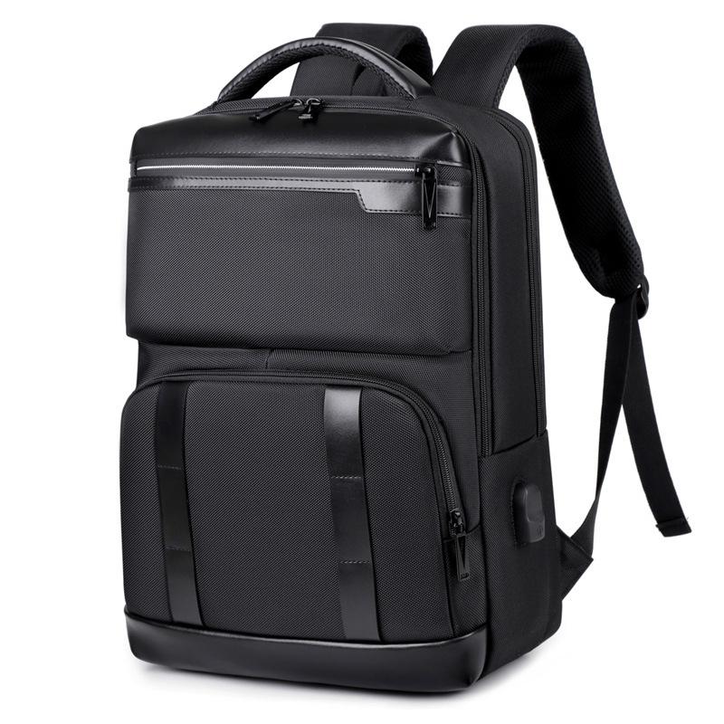Large-capacity Backpack, Simple Commuting, Oxford Fabric Business Backpack, Charging Port, Multi-functional Business Trip Backpack