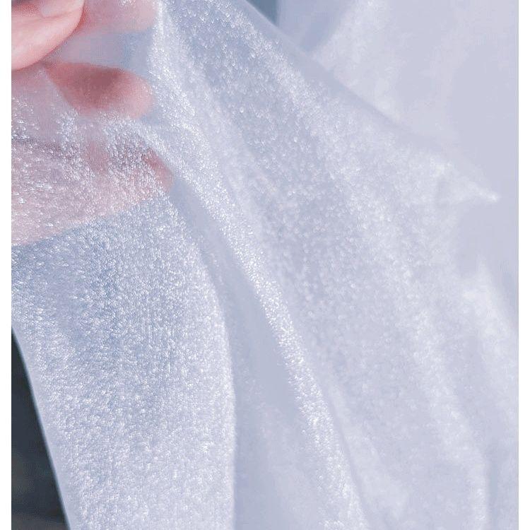 Thin pearlized silk organza fabric suitable for wedding dresses formal gowns decorations and DIY handmade clothing fabrics