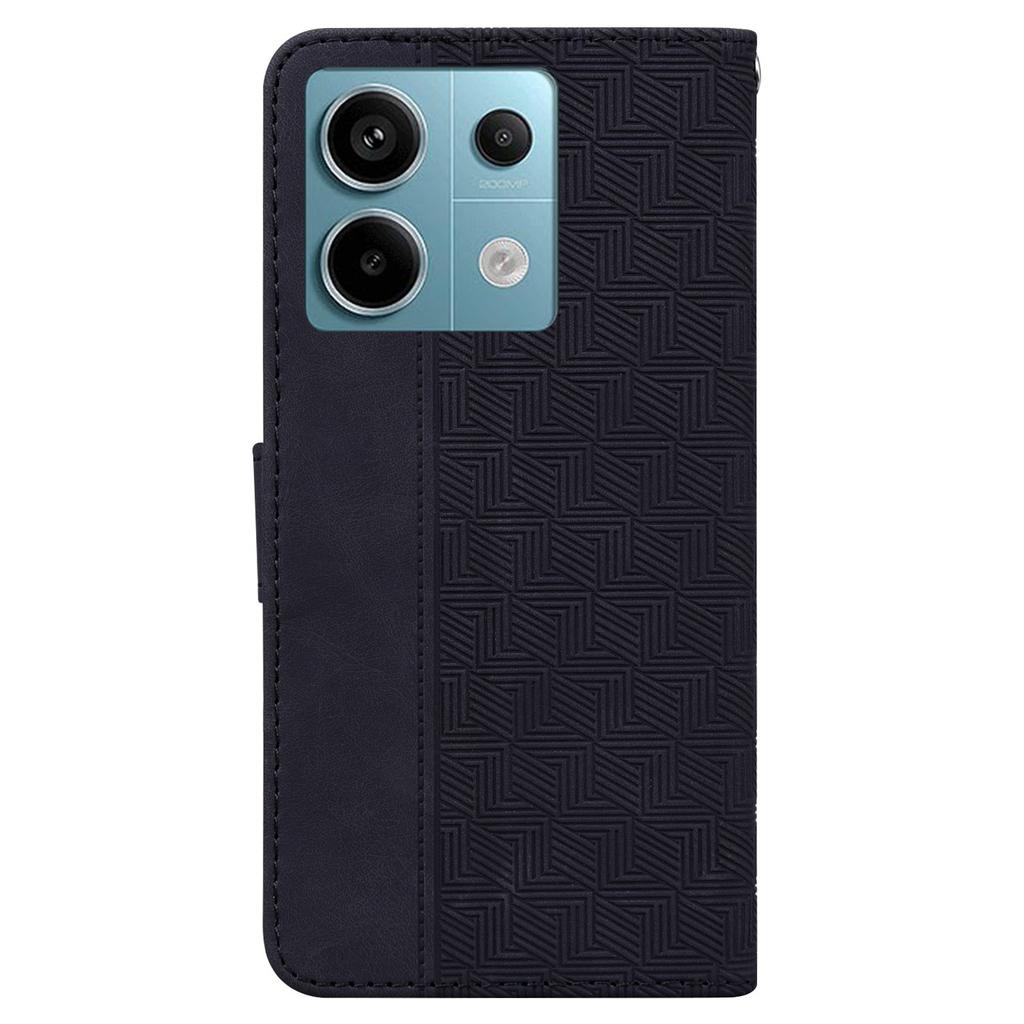 For Xiaomi Redmi Note 13 Pro 5G/Poco X6 5G Leather Flip Phone Case Wallet Cover Geometry Pattern