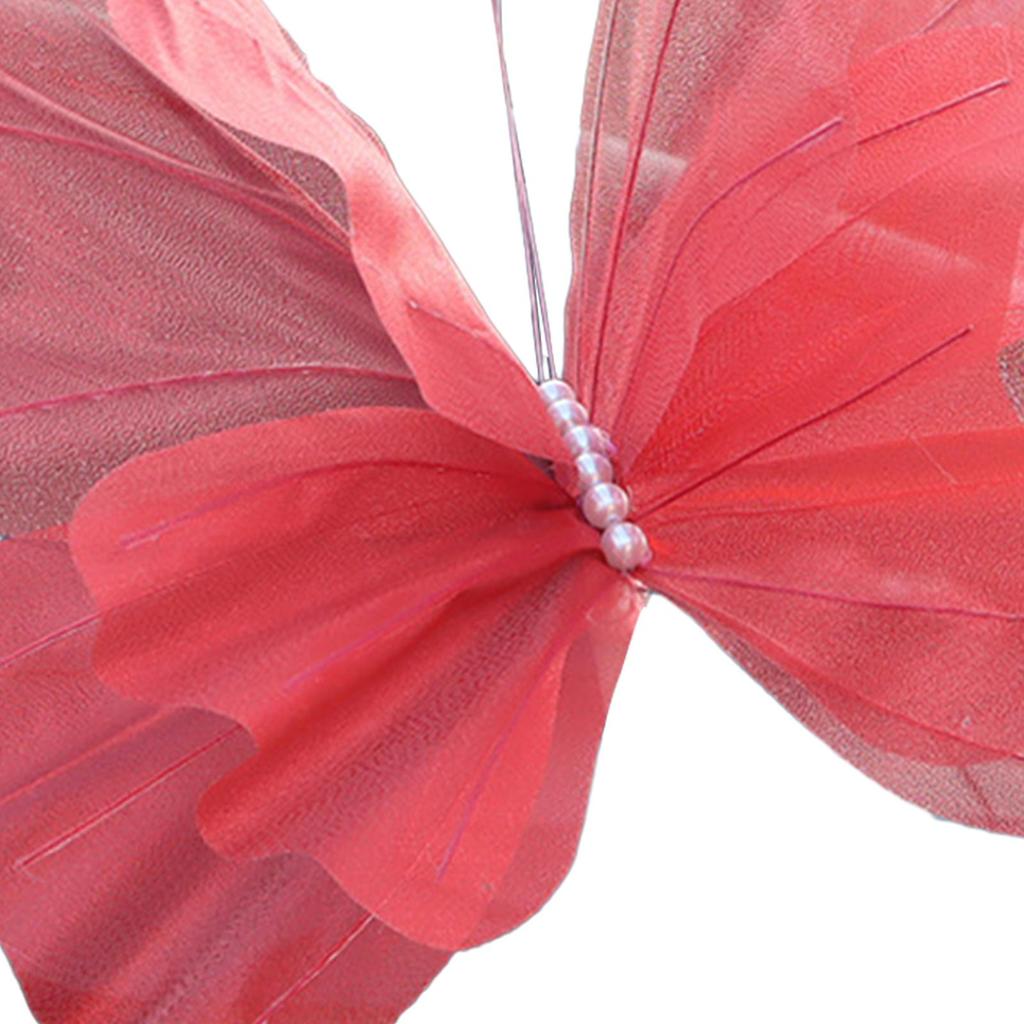 Silk Yarn Artificial Butterfly Outdoor Fake Butterfly Butterfly Wall Decor for Wedding Home Room Wall Room Decor Outdoor DIY