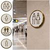 Acrylic WC Signboard Double-layers WC Instruction Sign Simple Public Toilet Sign  Hotel Use