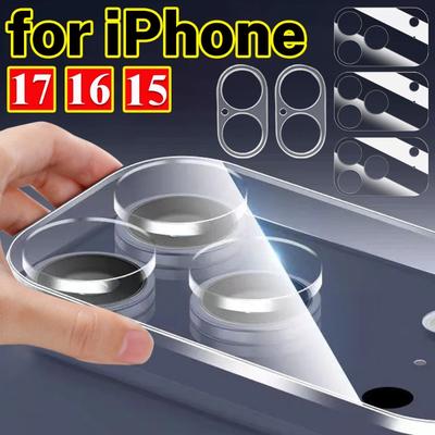 3PCS Tempered Glass Camera Lens Protectors for iPhone 17 ProMax/17 Pro/16 Pro/15 Plus HD Clear Waterproof Lens Protective Films