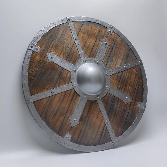 Compass Shield, Wooden Shield, Medieval Viking Shield, Valhalla Raven Shield, Viking Replica Shield, Medieval Warrior Shield