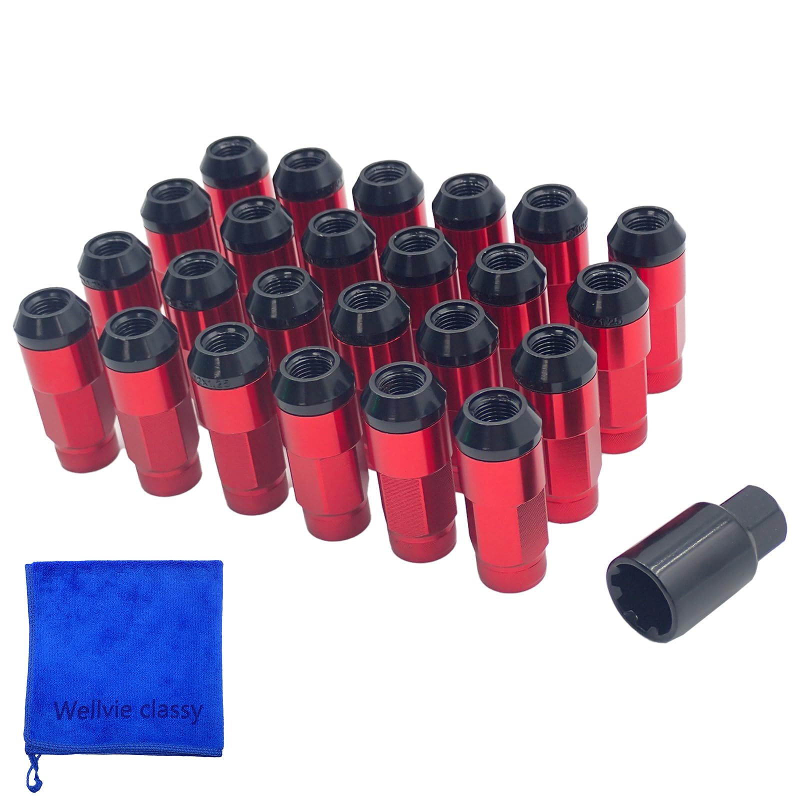 

Wellvie Верхняя и нижняя колесные гайки M12 x Алюминиевый корпус Раздельный набор Красный x Гайки, Сталь, Детали, P1.5, Тип, Конструкция из 2 частей, Гибридный, Тип, 24, (M12 чёрный