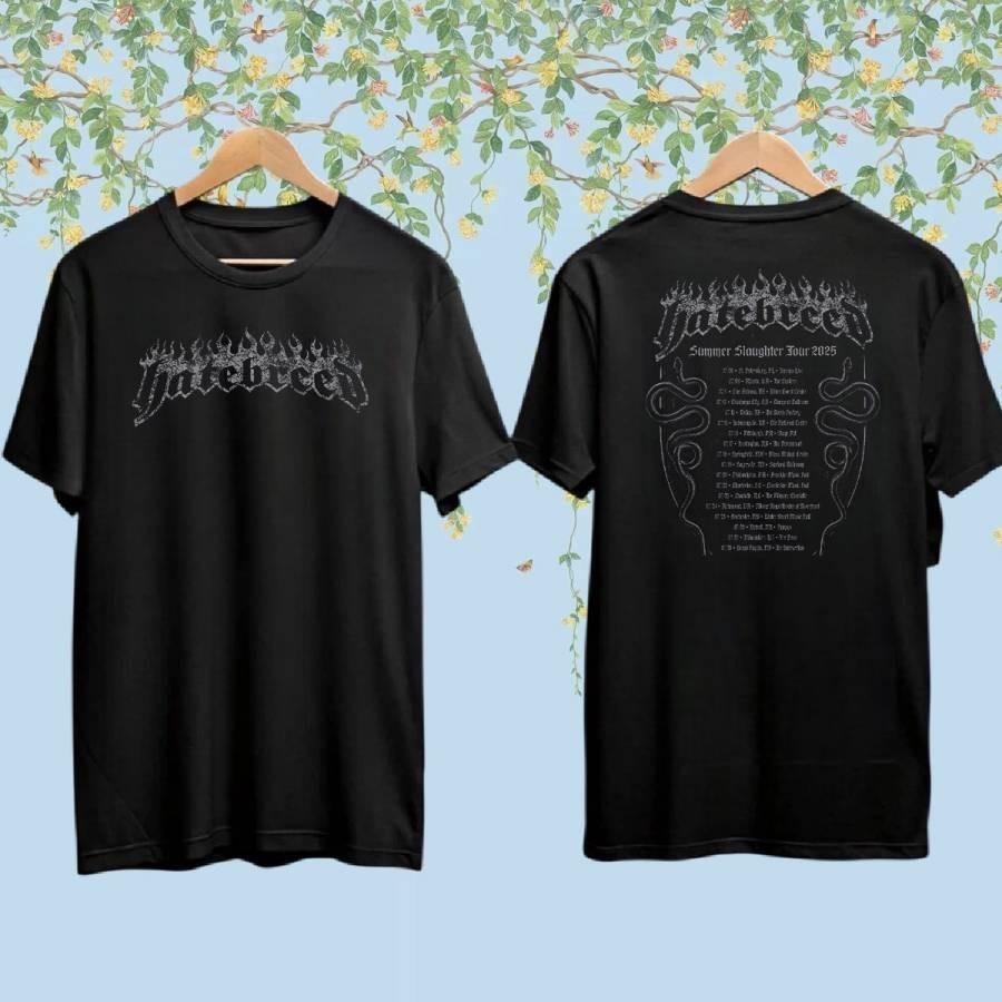 2 Стороны Hatebreed Summer Slaughter Североамериканская S345XL Футболка SN212 Унисекс Футболка XXXXL