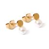 JUSTOP 18K Gold European & American Retro Stud Earrings for Women - High-End Simple Ear Cuffs & Hoops