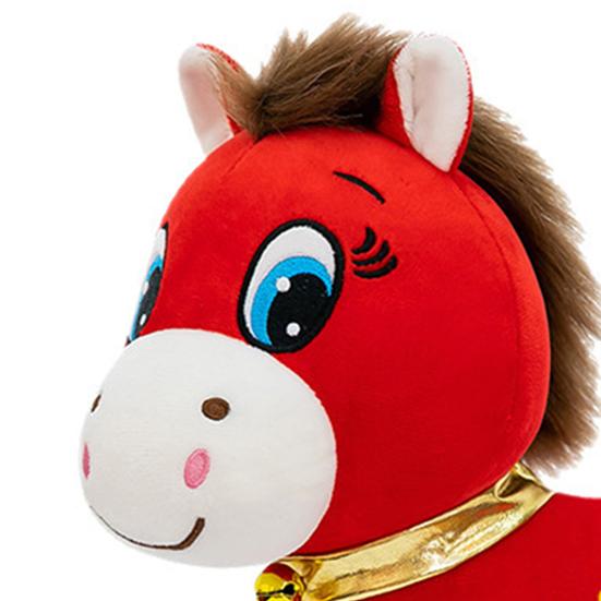 Plyšový kůň plačící a smějící se Maskot roku 2026 Měsíčního koně Měkké plyšové zvíře jako dárek k Novému roku a dekorace do domácnosti