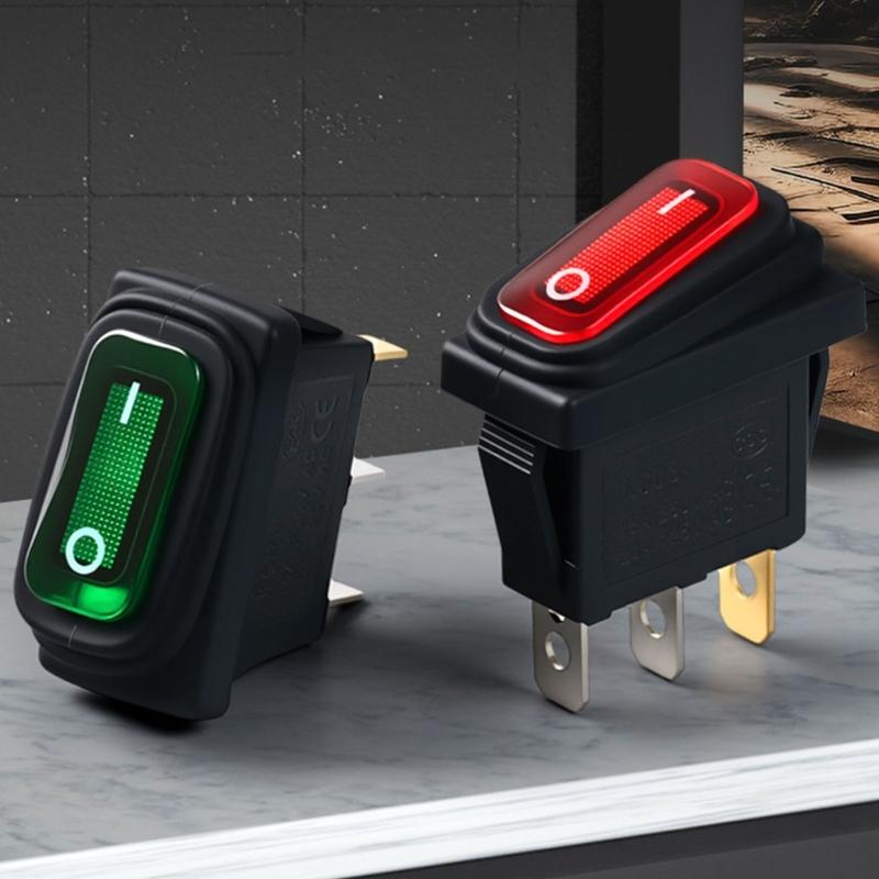 Efficient Waterproof Device Toggle Switches 2 Pin Plastic & Brass Switches Electrical Control Switches for Secure Installation