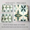 Geometric floral pattern. Bedding Duvet cover sets Duvet covers Pillowcases gifts (1 * Duvet Cover 2 * Pillowcases, without duvet insert)