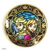 Tenyo Stunning Gold Badges Disney Characters Disney Princesses [Box of 10] 24K Gold Plated Tin Badges, Approx. 5.6cm Diameter