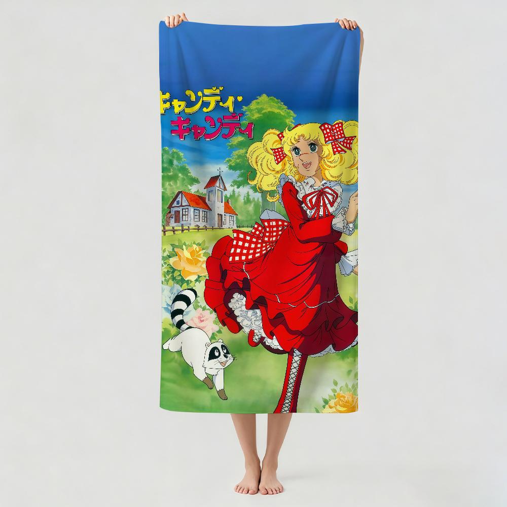 Cute Anime C-Candy Candy Towel Drying Bath Towel Applicable To Light Swimming Camping Yoga Beach Out