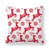 Creative And Unique Christmas Deer Digital Printing Short Plush Pillow Covers For Car Sofa Office Cushion Cover Home Goods