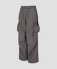Beodeonteu Check String Cargo Elastic Pants [Brown]