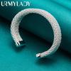 URMYLADY 925 Sterling Silver Otwarte Bransoletki dla Kobiet Weselne Imprezowe Modne Biżuteria z Urokami