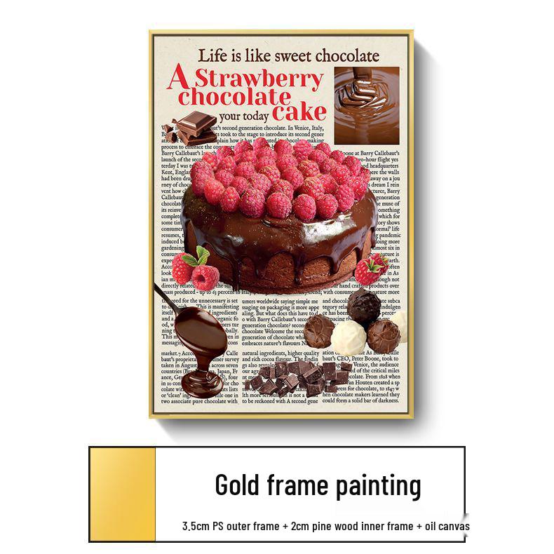 Ins Style Bread & Dessert Baking Studio Canvas Wall Art - Kitchen & Dining Room Decor (Frameless/Inner Frame)