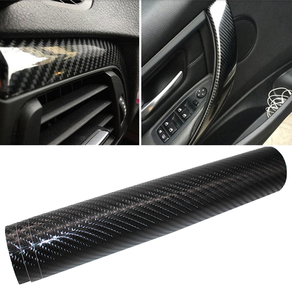 Accessories Self-Adhesive Vinyl Film DIY Stretchable Carbon Fiber Wrap Stickers 7D Car Stickers