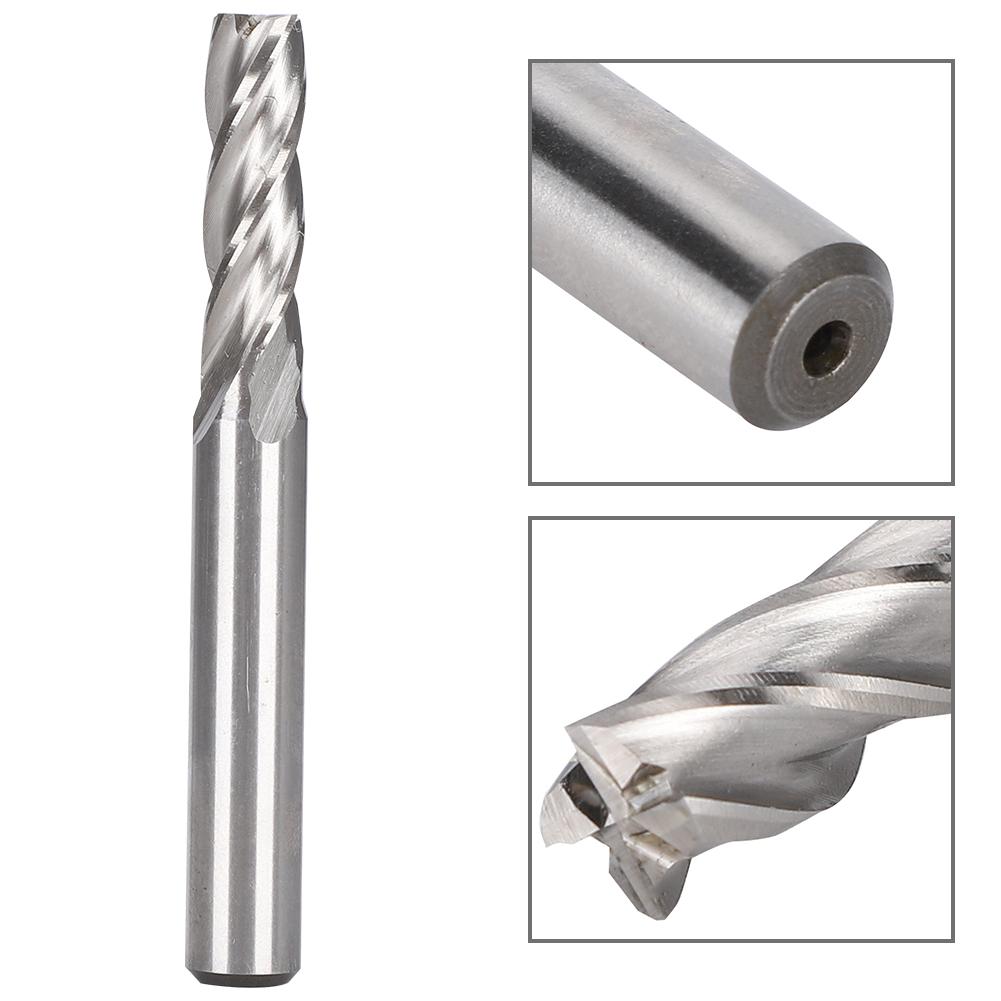 End Mill 4 Flutes FlatBottom Super Hard Steel Full Ground Central Vertical Cutter 7mm