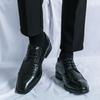 Brogue Men's leather shoes in formal attire Fashion designer style Men's Outdoor Party Strolling Plus size men's shoes 38-48