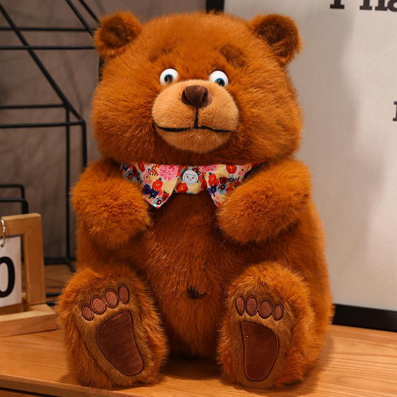 

Bear Tie Bow Plush Toy Dolls Pillow Room Decoration Ornament Children Gifts 25cm/9.84in