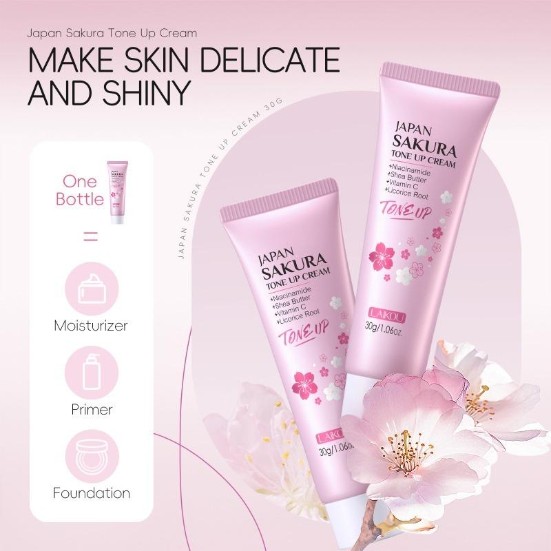 LAIKOU Japan Sakura Tone Up Cream Conceal Blemishes Brightening 30g