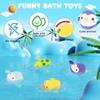 Venditer Baby Bath Toys Set, Wind-Up Swimming Pool Toys, Bathtub Water Play Toys for Infants 1+ Year Old, Kids Bath Time Toys Gift for Boys and Girls