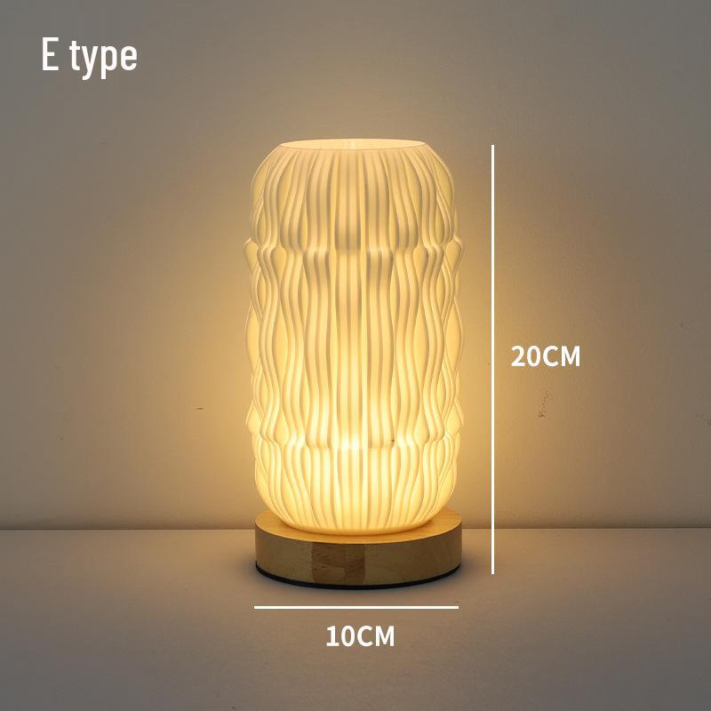 3D Printed RGB Dimming Cream-Style Bedside Lamp