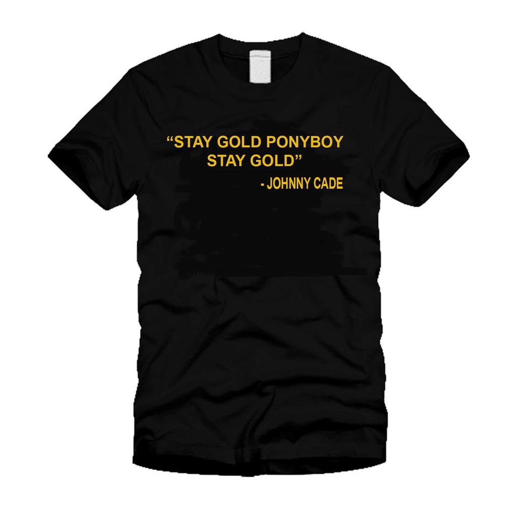 Stay Gold Ponyboy Stay Gold "The Outsiders" Movie Book Unisex Black T-Shirt