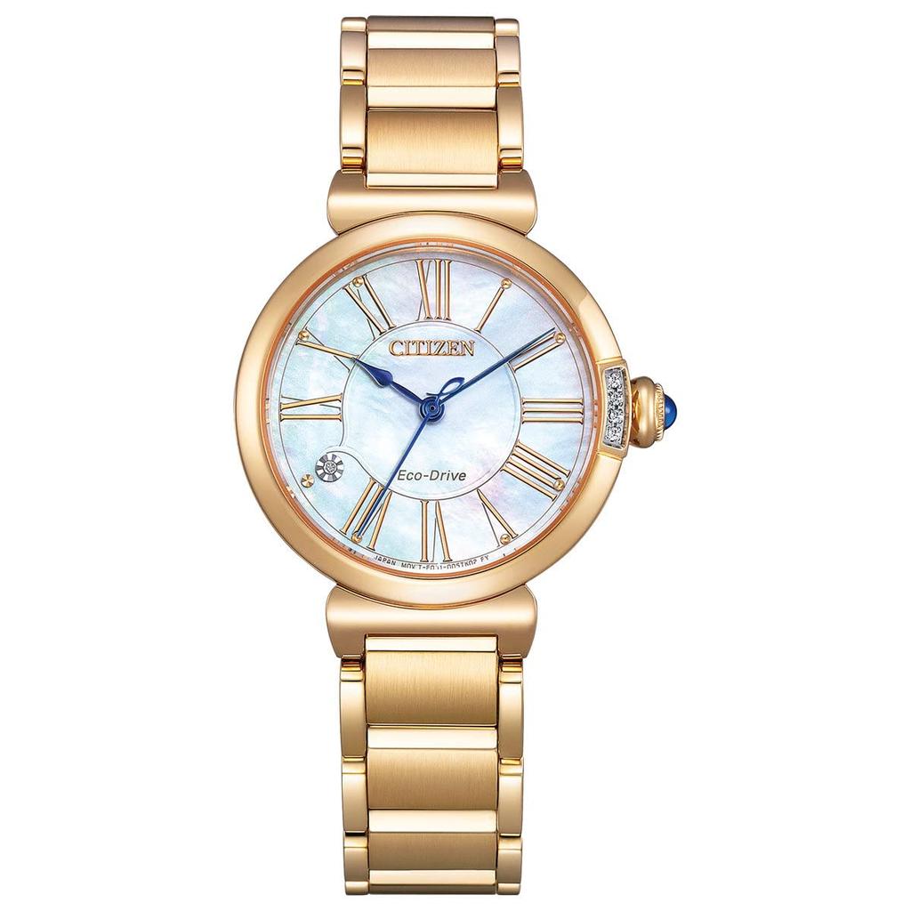 CITIZEN L ROUND Collection Warm Gold Eco-Drive EM1063-89D Women's Watch,
