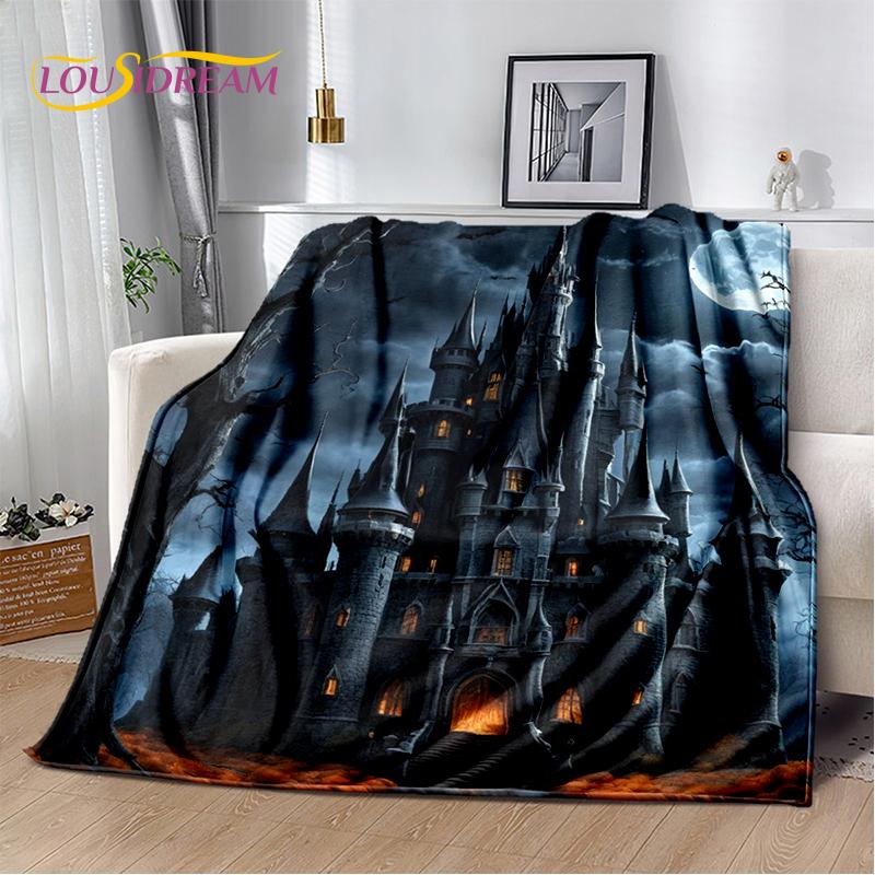 Fairyland Fairy Tale Castle Mysterious Gothic Dream Cartoon Soft Blanket,Soft Throw Blanket for Home Bedroom Bed Sofa Child Gift
