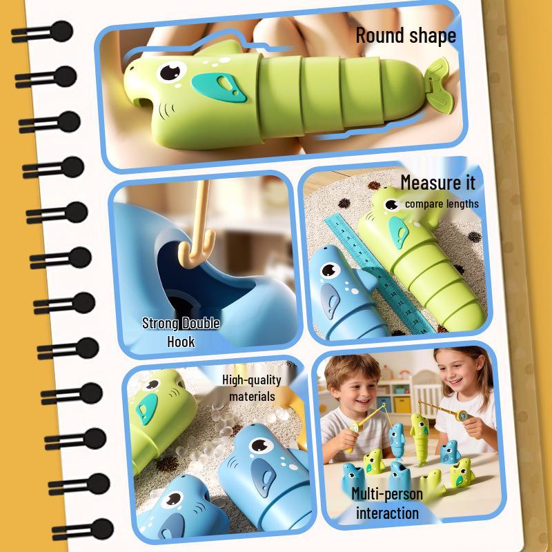 Fishing Master: Interactive Parent-Child Educational Game - Retractable Desktop Fishing Toy