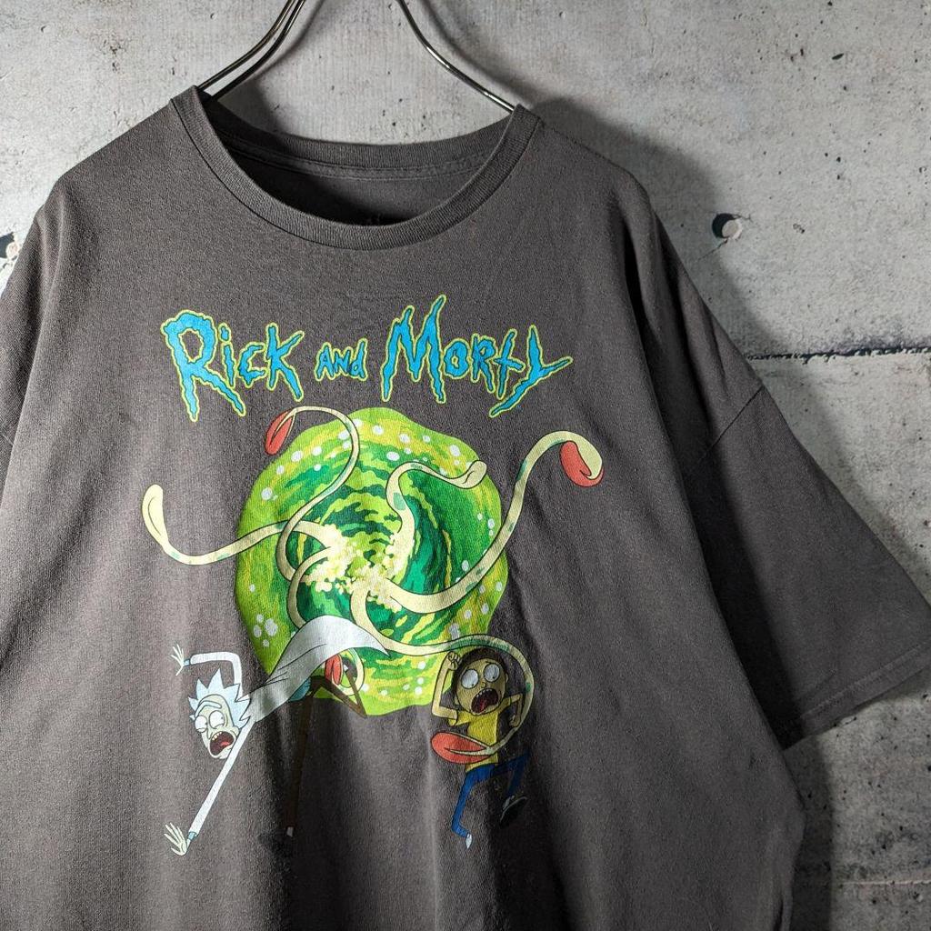 [USED] Vintage American comic book anime T-shirt, monster print, vintage grey
