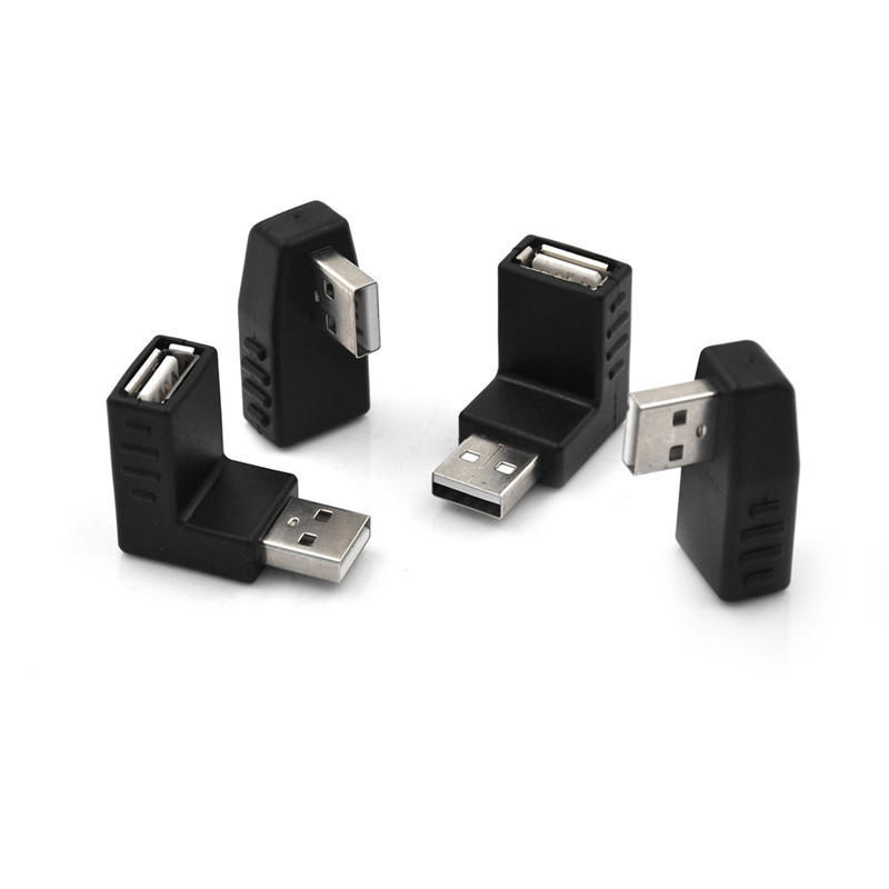 Usb 2.0 Male To Female Angled Adaptor L Shaped Extension Connector
