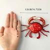 Plastic Crab Refrigerator Sticker Simulation Crab Shaped 3D Refrigerator Sticker Movable Limbs Fridge Ornament Home Decoration