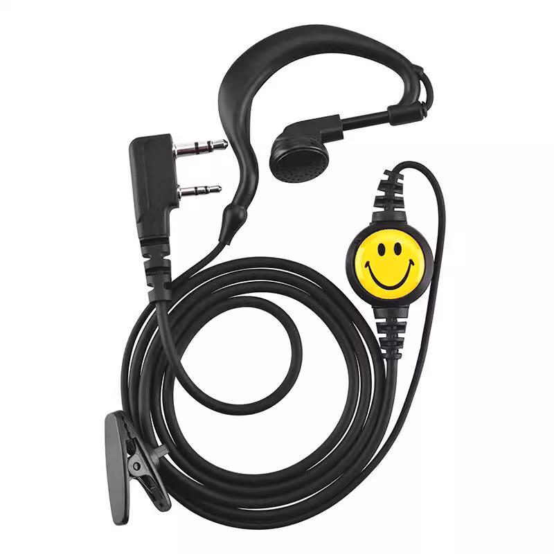 

Ear Hook Walkie-Talkie Headset with Universal Smile Face PTT for Restaurant, KTV, and Hotel Other